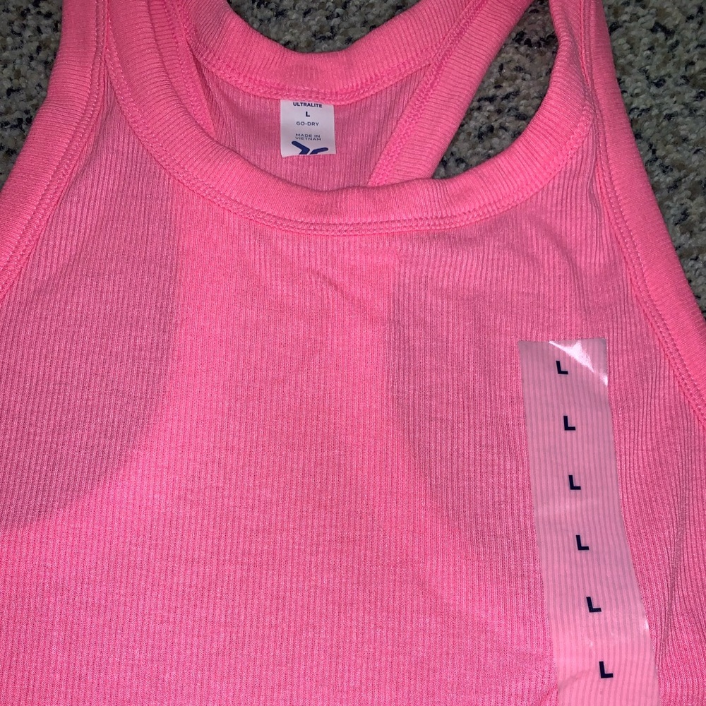 Bright Pink Racerback Tank Top - Picture 3 of 5